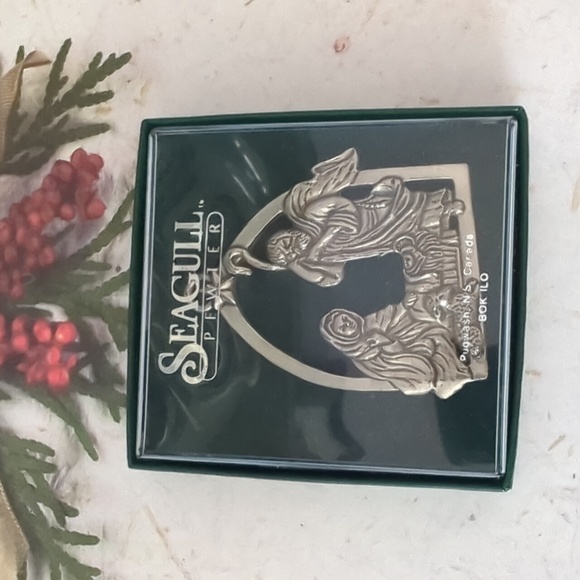 Vintage Seagull Pewter Ornament Nativity Scene 1991 Canada - Picture 2 of 6